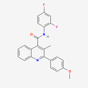 N-(2,4-difluorophenyl)-2-(4-methoxyphenyl)-3-methyl-4-quinolinecarboxamide