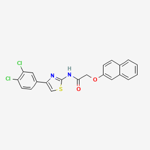 molecular formula C21H14Cl2N2O2S B3619915 N-[4-(3,4-dichlorophenyl)-1,3-thiazol-2-yl]-2-(2-naphthyloxy)acetamide 