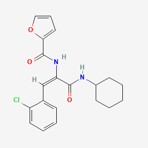 N-[(E)-1-(2-chlorophenyl)-3-(cyclohexylamino)-3-oxoprop-1-en-2-yl]furan-2-carboxamide