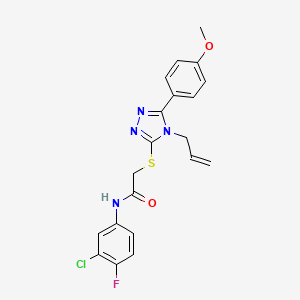 N-(3-chloro-4-fluorophenyl)-2-{[5-(4-methoxyphenyl)-4-(prop-2-en-1-yl)-4H-1,2,4-triazol-3-yl]sulfanyl}acetamide