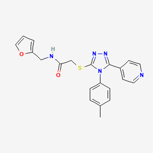 N-(2-furylmethyl)-2-{[4-(4-methylphenyl)-5-(4-pyridinyl)-4H-1,2,4-triazol-3-yl]thio}acetamide