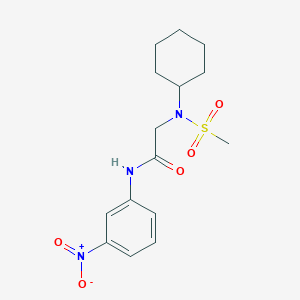 2-[cyclohexyl(methylsulfonyl)amino]-N-(3-nitrophenyl)acetamide