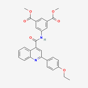 molecular formula C28H24N2O6 B3619948 dimethyl 5-({[2-(4-ethoxyphenyl)-4-quinolinyl]carbonyl}amino)isophthalate 