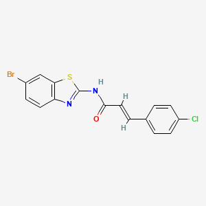 N-(6-bromo-1,3-benzothiazol-2-yl)-3-(4-chlorophenyl)acrylamide