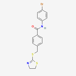 N-(4-bromophenyl)-4-[(4,5-dihydro-1,3-thiazol-2-ylsulfanyl)methyl]benzamide