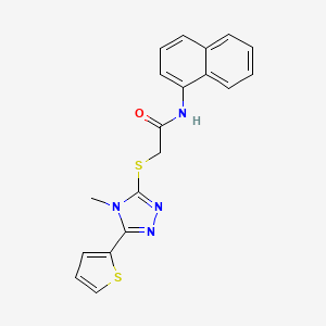 2-{[4-methyl-5-(thiophen-2-yl)-4H-1,2,4-triazol-3-yl]sulfanyl}-N-(naphthalen-1-yl)acetamide