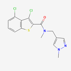 3,4-dichloro-N-methyl-N-[(1-methyl-1H-pyrazol-4-yl)methyl]-1-benzothiophene-2-carboxamide