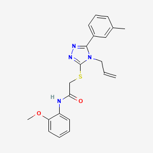 molecular formula C21H22N4O2S B3619987 N-(2-methoxyphenyl)-2-{[5-(3-methylphenyl)-4-(prop-2-en-1-yl)-4H-1,2,4-triazol-3-yl]sulfanyl}acetamide 