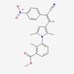 methyl 3-[3-[(E)-2-cyano-2-(4-nitrophenyl)ethenyl]-2,5-dimethylpyrrol-1-yl]-2-methylbenzoate