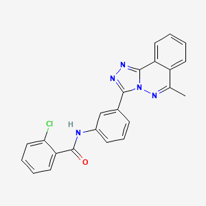 molecular formula C23H16ClN5O B3619998 2-CHLORO-N-(3-{6-METHYL-[1,2,4]TRIAZOLO[3,4-A]PHTHALAZIN-3-YL}PHENYL)BENZAMIDE 