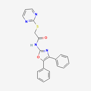 N-(4,5-diphenyl-1,3-oxazol-2-yl)-2-(pyrimidin-2-ylsulfanyl)acetamide