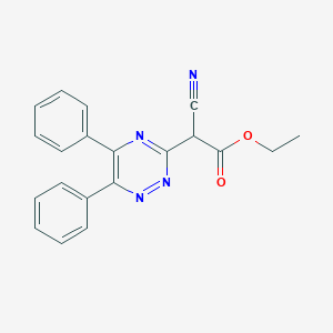 molecular formula C20H16N4O2 B3620032 ethyl cyano(5,6-diphenyl-1,2,4-triazin-3-yl)acetate 