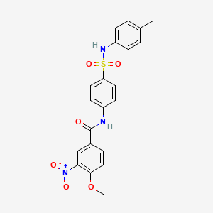 molecular formula C21H19N3O6S B3620034 4-METHOXY-3-NITRO-N-[4-(4-TOLUIDINOSULFONYL)PHENYL]BENZAMIDE 