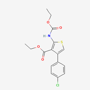 molecular formula C16H16ClNO4S B3620040 ethyl 4-(4-chlorophenyl)-2-[(ethoxycarbonyl)amino]-3-thiophenecarboxylate 