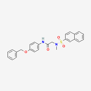 N~1~-[4-(benzyloxy)phenyl]-N~2~-methyl-N~2~-(2-naphthylsulfonyl)glycinamide