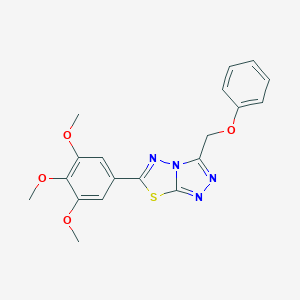 molecular formula C19H18N4O4S B362006 3-(Phenoxymethyl)-6-(3,4,5-trimethoxyphenyl)[1,2,4]triazolo[3,4-b][1,3,4]thiadiazole CAS No. 575459-62-0