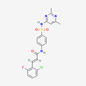 3-(2-chloro-6-fluorophenyl)-N-(4-{[(2,6-dimethyl-4-pyrimidinyl)amino]sulfonyl}phenyl)acrylamide