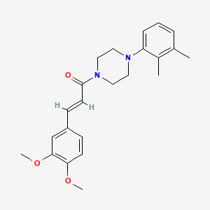 molecular formula C23H28N2O3 B3620090 1-[3-(3,4-dimethoxyphenyl)acryloyl]-4-(2,3-dimethylphenyl)piperazine 