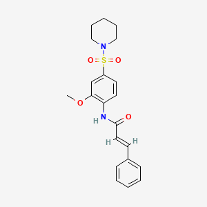 N-[2-methoxy-4-(1-piperidinylsulfonyl)phenyl]-3-phenylacrylamide