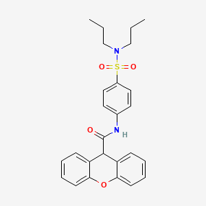 molecular formula C26H28N2O4S B3620102 N-[4-(dipropylsulfamoyl)phenyl]-9H-xanthene-9-carboxamide 