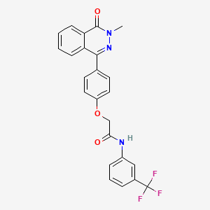 2-[4-(3-methyl-4-oxo-3,4-dihydrophthalazin-1-yl)phenoxy]-N-[3-(trifluoromethyl)phenyl]acetamide