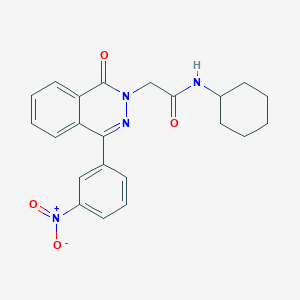 N-CYCLOHEXYL-2-[4-(3-NITROPHENYL)-1-OXO-1,2-DIHYDROPHTHALAZIN-2-YL]ACETAMIDE