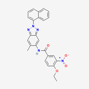 4-ethoxy-N-[6-methyl-2-(1-naphthyl)-2H-1,2,3-benzotriazol-5-yl]-3-nitrobenzamide