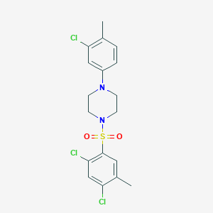 1-(3-Chloro-4-methylphenyl)-4-(2,4-dichloro-5-methylbenzenesulfonyl)piperazine