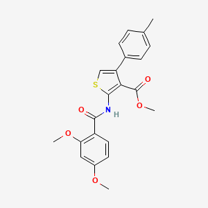 molecular formula C22H21NO5S B3620254 methyl 2-[(2,4-dimethoxybenzoyl)amino]-4-(4-methylphenyl)-3-thiophenecarboxylate 