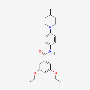 3,5-diethoxy-N-[4-(4-methylpiperidin-1-yl)phenyl]benzamide