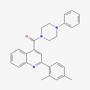 [2-(2,4-DIMETHYLPHENYL)-4-QUINOLYL](4-PHENYLPIPERAZINO)METHANONE