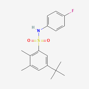 5-tert-butyl-N-(4-fluorophenyl)-2,3-dimethylbenzenesulfonamide