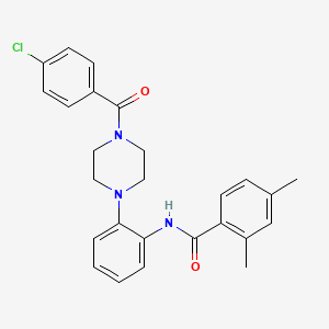 N-{2-[4-(4-chlorobenzoyl)-1-piperazinyl]phenyl}-2,4-dimethylbenzamide