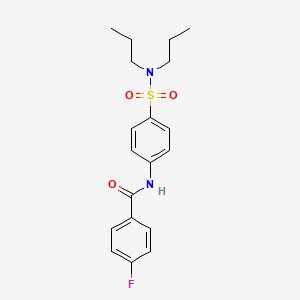 N-[4-(dipropylsulfamoyl)phenyl]-4-fluorobenzamide