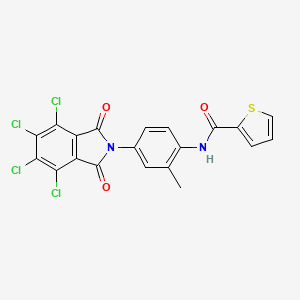 molecular formula C20H10Cl4N2O3S B3620340 N-[2-methyl-4-(4,5,6,7-tetrachloro-1,3-dioxoisoindol-2-yl)phenyl]thiophene-2-carboxamide 