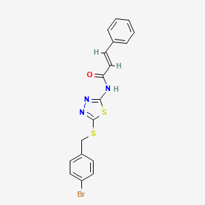 N-(5-((4-bromobenzyl)thio)-1,3,4-thiadiazol-2-yl)cinnamamide