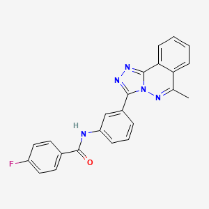 molecular formula C23H16FN5O B3620379 4-FLUORO-N-(3-{6-METHYL-[1,2,4]TRIAZOLO[3,4-A]PHTHALAZIN-3-YL}PHENYL)BENZAMIDE 