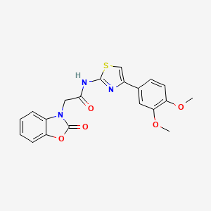 N-[4-(3,4-DIMETHOXYPHENYL)-1,3-THIAZOL-2-YL]-2-(2-OXO-2,3-DIHYDRO-1,3-BENZOXAZOL-3-YL)ACETAMIDE