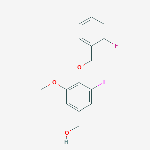 [4-[(2-Fluorophenyl)methoxy]-3-iodo-5-methoxyphenyl]methanol