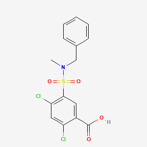 molecular formula C15H13Cl2NO4S B3620422 5-[Benzyl(methyl)sulfamoyl]-2,4-dichlorobenzoic acid 