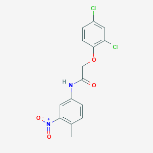 molecular formula C15H12Cl2N2O4 B3620426 2-(2,4-dichlorophenoxy)-N-(4-methyl-3-nitrophenyl)acetamide 