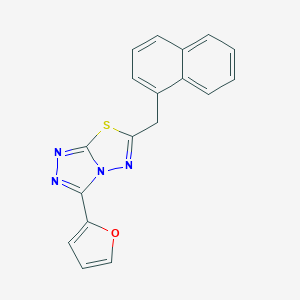 molecular formula C18H12N4OS B362046 3-(2-Furyl)-6-(1-naphthylmethyl)[1,2,4]triazolo[3,4-b][1,3,4]thiadiazole CAS No. 515875-29-3