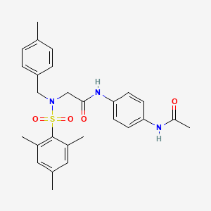 N~1~-[4-(acetylamino)phenyl]-N~2~-(mesitylsulfonyl)-N~2~-(4-methylbenzyl)glycinamide