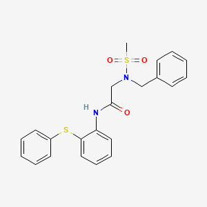 2-[benzyl(methylsulfonyl)amino]-N-(2-phenylsulfanylphenyl)acetamide