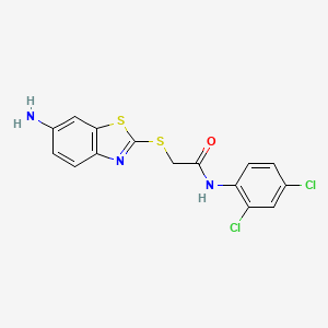 2-[(6-amino-1,3-benzothiazol-2-yl)sulfanyl]-N-(2,4-dichlorophenyl)acetamide