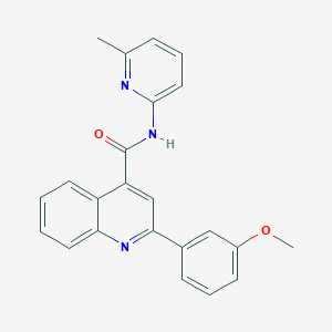 molecular formula C23H19N3O2 B3620551 2-(3-methoxyphenyl)-N-(6-methylpyridin-2-yl)quinoline-4-carboxamide 