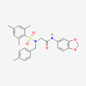 N~1~-1,3-benzodioxol-5-yl-N~2~-(mesitylsulfonyl)-N~2~-(4-methylbenzyl)glycinamide