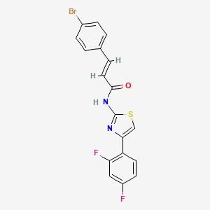 3-(4-bromophenyl)-N-[4-(2,4-difluorophenyl)-1,3-thiazol-2-yl]acrylamide