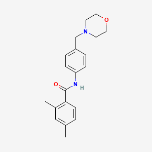 molecular formula C20H24N2O2 B3620568 2,4-dimethyl-N-[4-(morpholin-4-ylmethyl)phenyl]benzamide 