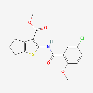 methyl 2-[(5-chloro-2-methoxybenzoyl)amino]-5,6-dihydro-4H-cyclopenta[b]thiophene-3-carboxylate